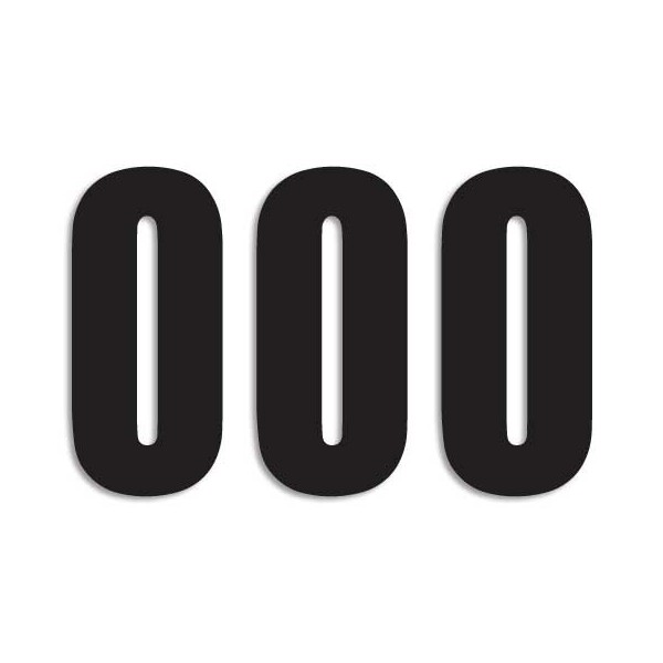 Numéros 130x70 mm Noir.