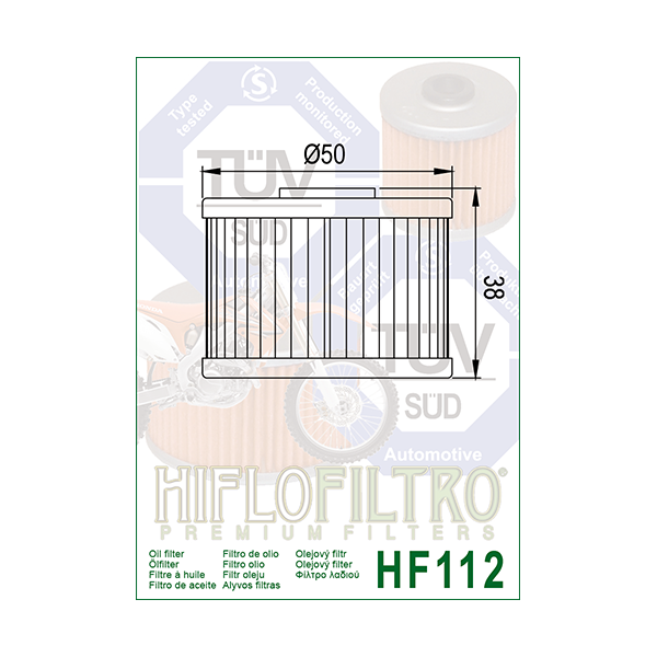 GasGas, oil filter Hiflofiltro HF 112"