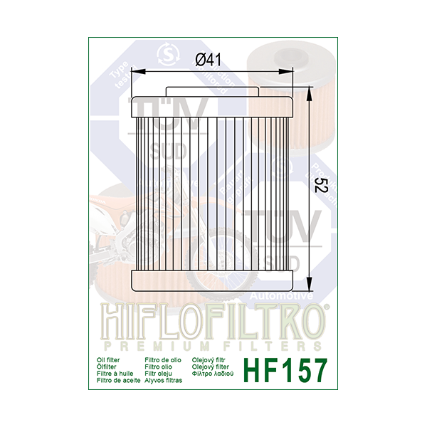Beta, oil filter "Hiflofiltro HF 157"