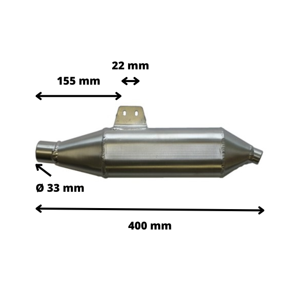 1788 Silencieux en Aluminium pour Montesa Cota 247 C, schéma