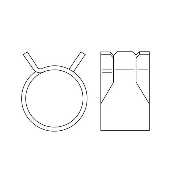 2804 Hose clamp spring type Ø 10 mm, measure