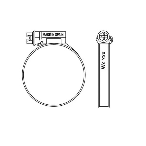 Stainless worm drive clip