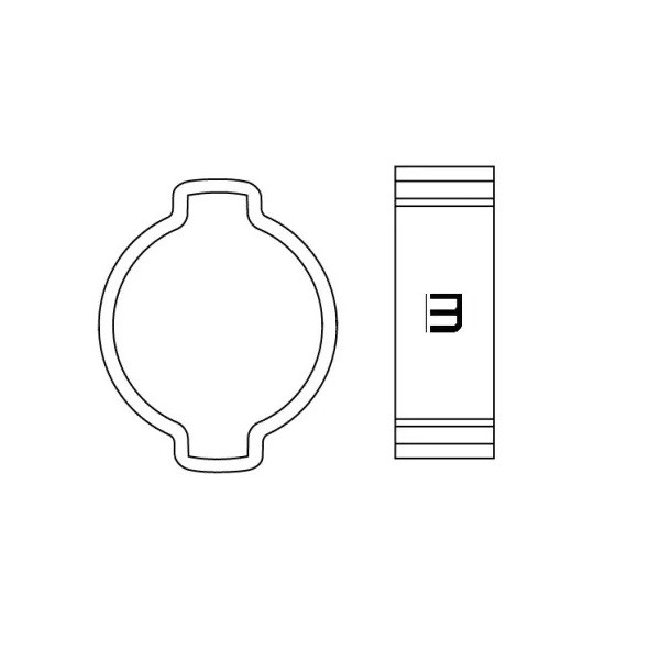 2819 Two ear clip Ø 9 - 11 mm, measure