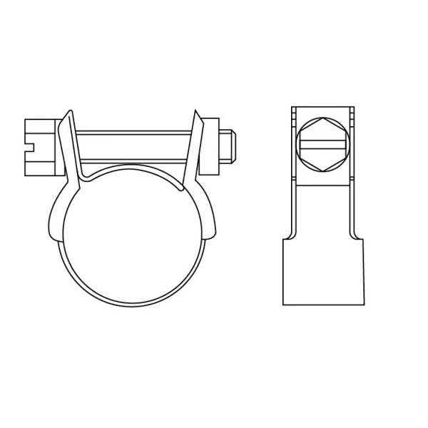 2836 "Normal" mini clip Ø 15 - 17 mm, measure