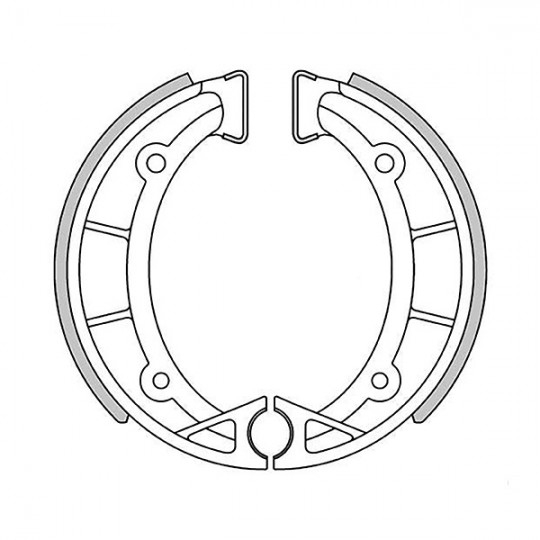 2860 Fantic, brake shoes 123 x 25 mm, measure