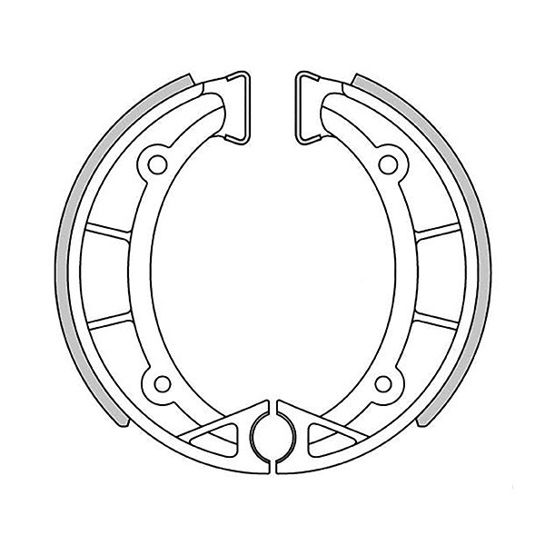 2860 Fantic, brake shoes 123 x 25 mm, measure