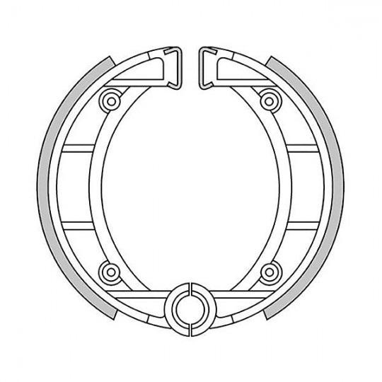 2862 Italjet, brake shoes 124 x 25 mm, measure