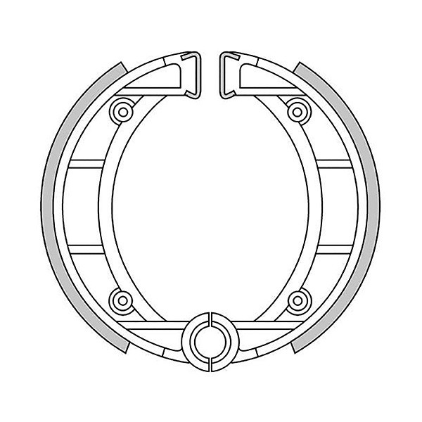 2862 Italjet, brake shoes 124 x 25 mm, measure