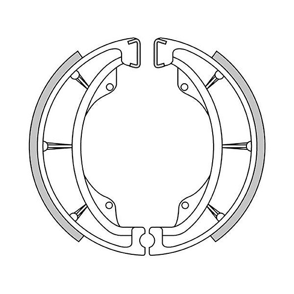 2867 Kawasaki, Suzuki, brake shoes 130 x 28 mm, measure