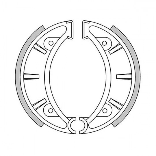 2868 Ossa, Cagiva, brake shoes 110 x 25 mm, measure