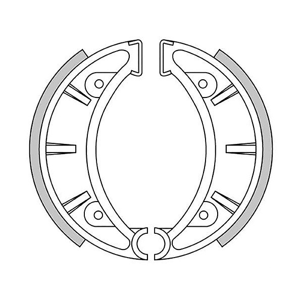 2868 Ossa, Cagiva, brake shoes 110 x 25 mm, measure