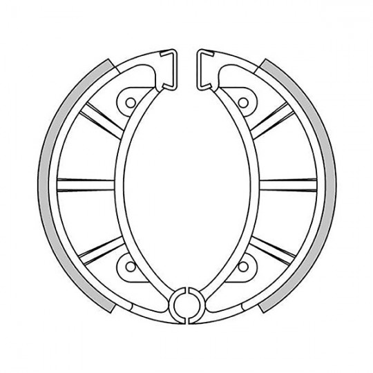 2869 Ossa, mâchoires de frein 120 x 25 mm, schéma