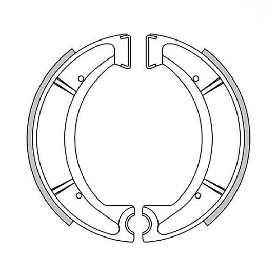 Yamaha, brake shoes 150 x 25 mm