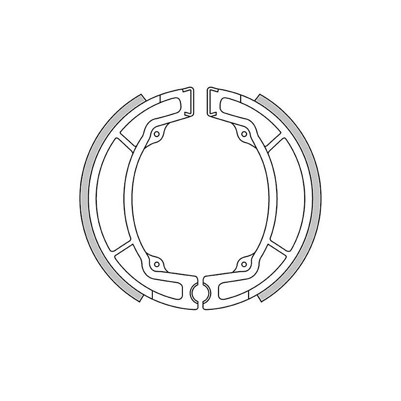 Jeu De Machoires De Frein Pour Yamaha IT 490 26A 45K (1983-1985) - Dimensions 149.3 X 25mm - Neuf